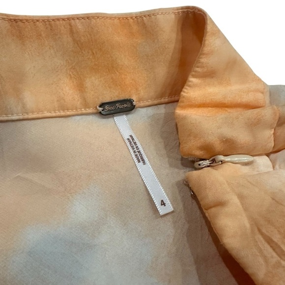 Free People Women's Martine Flirt Tie Dye Skirt in Peach Combo - Picture 10 of 12